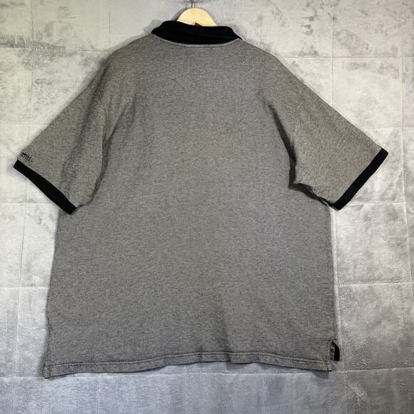 VTG Disneyland Resort Polo Shirt 2XL Tan Black Cotton Houndstooth Mickey Mouse - Picture 7 of 12